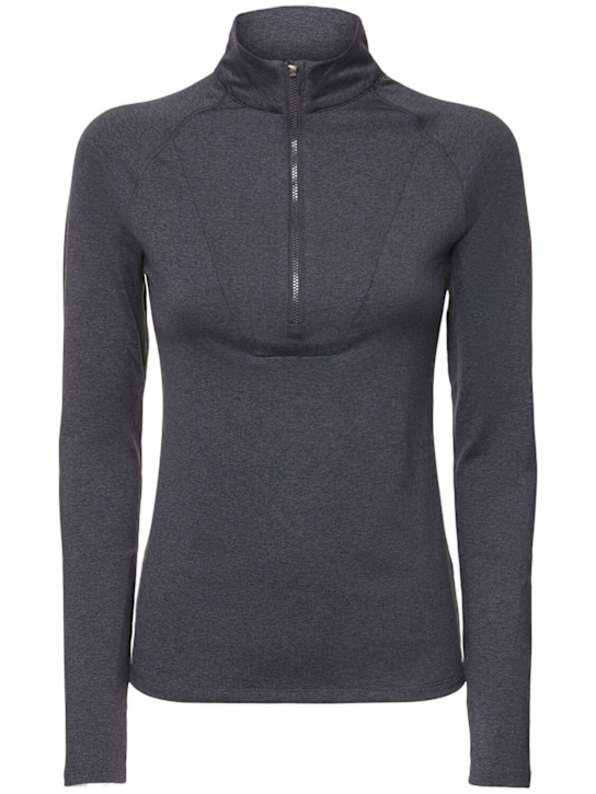 Varley: Top Always Warm con maniche lunghe e zip - Black Marl - women_0 | Luisa Via Roma