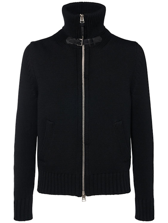 Tom Ford: Wool full zip cardigan - men_0 | Luisa Via Roma
