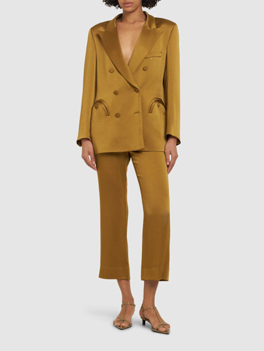 Novalis double breast satin blazer - Thumbnail 2