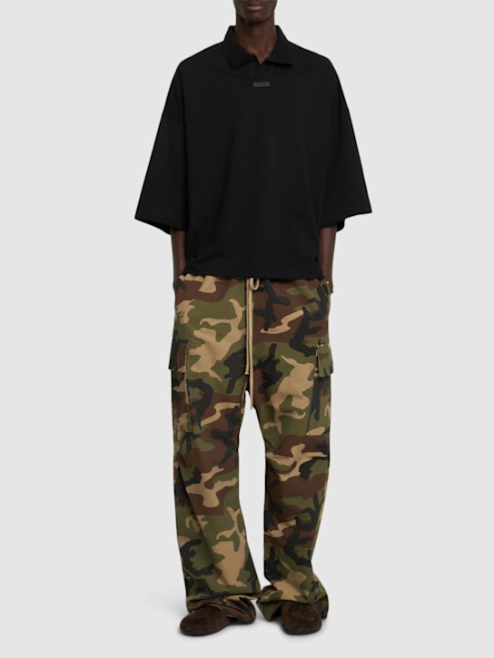 Fear of God ESSENTIALS: Cotton piquet polo - men_1 | Luisa Via Roma