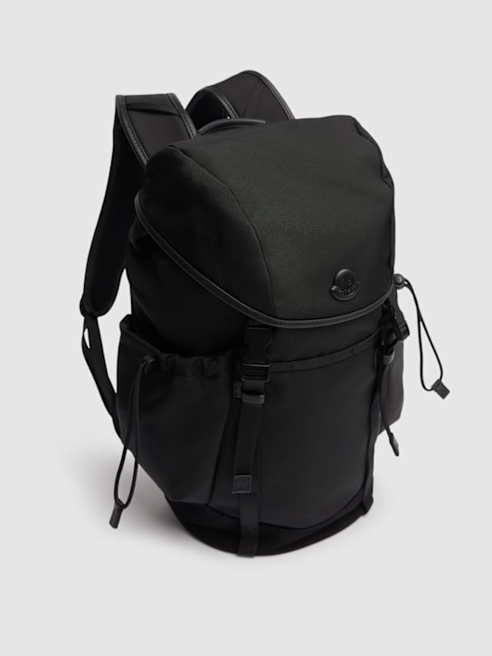 Moncler: Water-repellent tech backpack - Black - men_2 | Luisa Via Roma