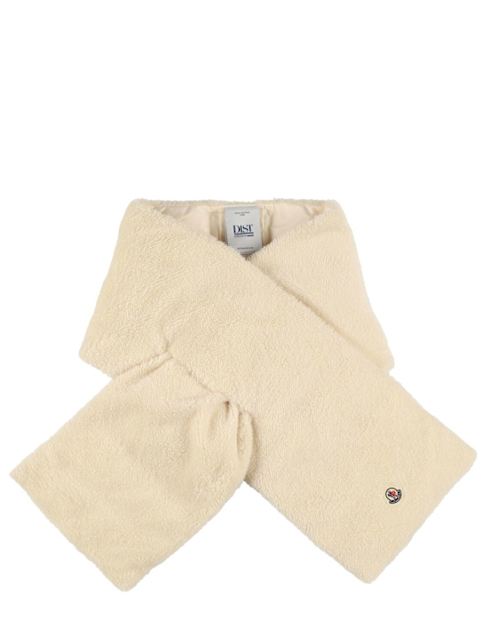 Moncler: Teddy capsule混棉羽绒围巾 - Silk White - women_2 | Luisa Via Roma