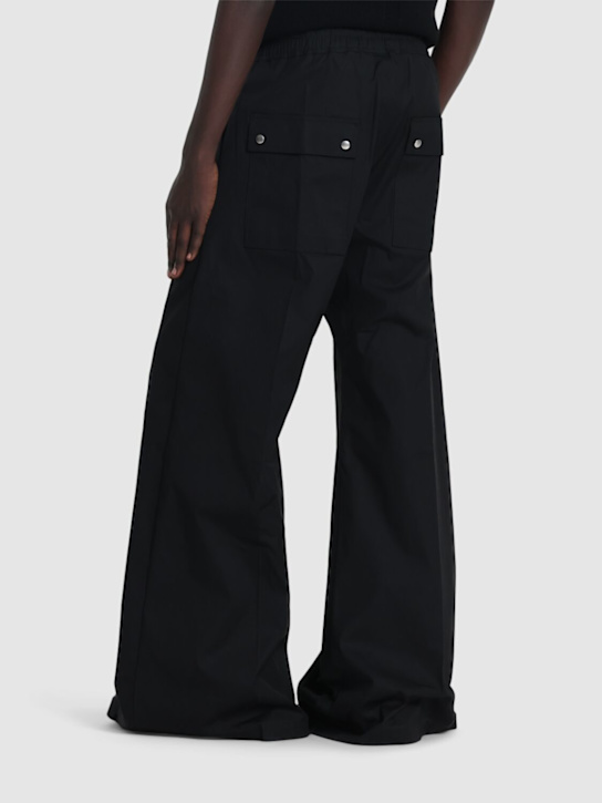 Rick Owens: Wide Bela cotton poplin pants - Black - men_2 | Luisa Via Roma
