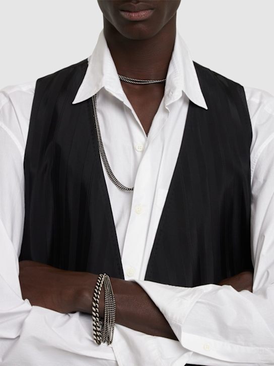 Ann Demeulemeester: Nela double key closure bracelet - men_1 | Luisa Via Roma