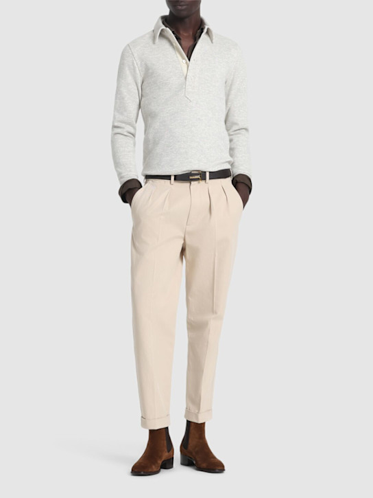 Tom Ford: Cotton blend rugby polo - men_1 | Luisa Via Roma