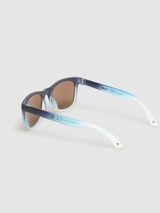 Molo: Occhiali da sole in policarbonato stampato - Blu - kids-girls_2 | Luisa Via Roma