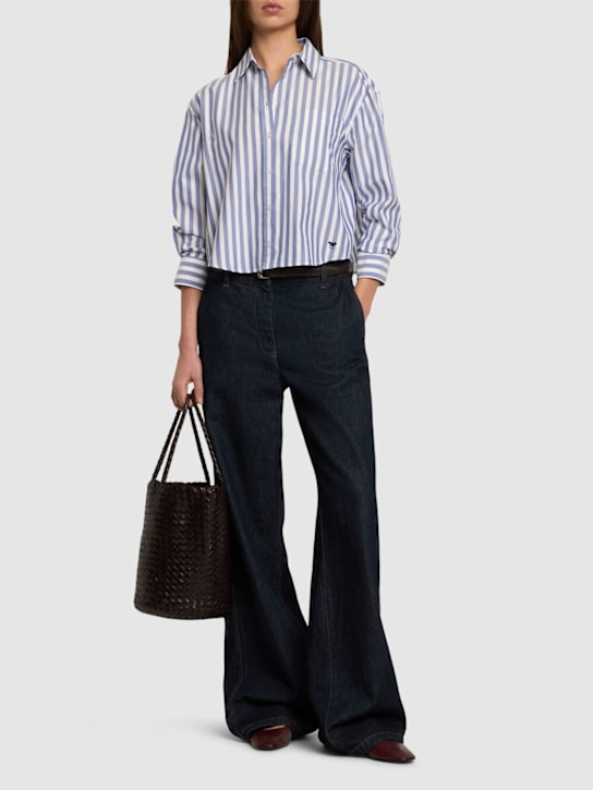 Weekend Max Mara: Rubiera striped oxford cotton shirt - women_1 | Luisa Via Roma