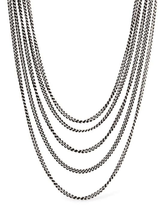 Ann Demeulemeester: Jasmi long chain necklace - men_0 | Luisa Via Roma