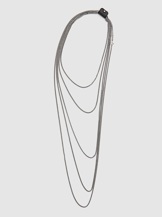 Ann Demeulemeester: Jasmi long chain necklace - men_1 | Luisa Via Roma