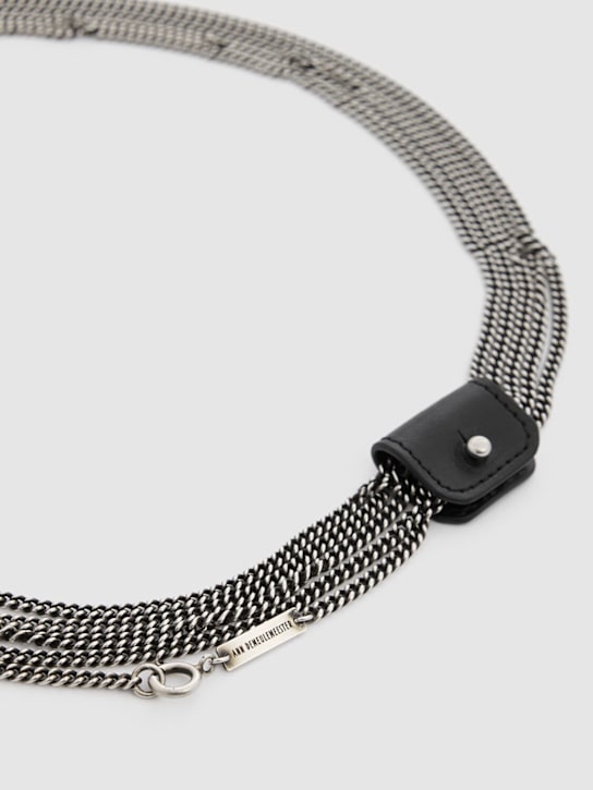Ann Demeulemeester: Jasmi long chain necklace - men_3 | Luisa Via Roma