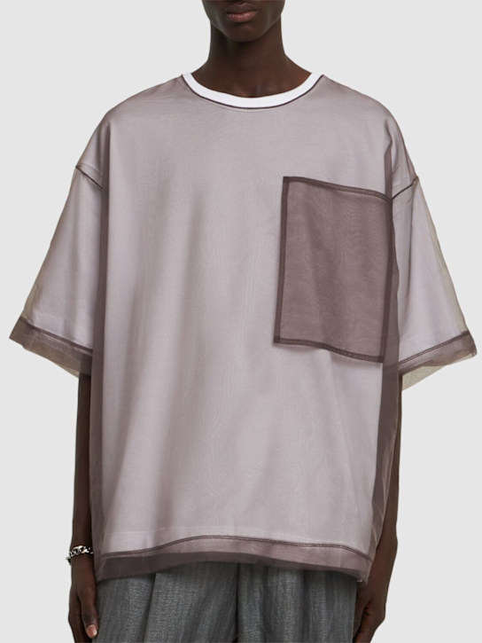 Dries Van Noten: Heaton double layer t-shirt - White - men_2 | Luisa Via Roma