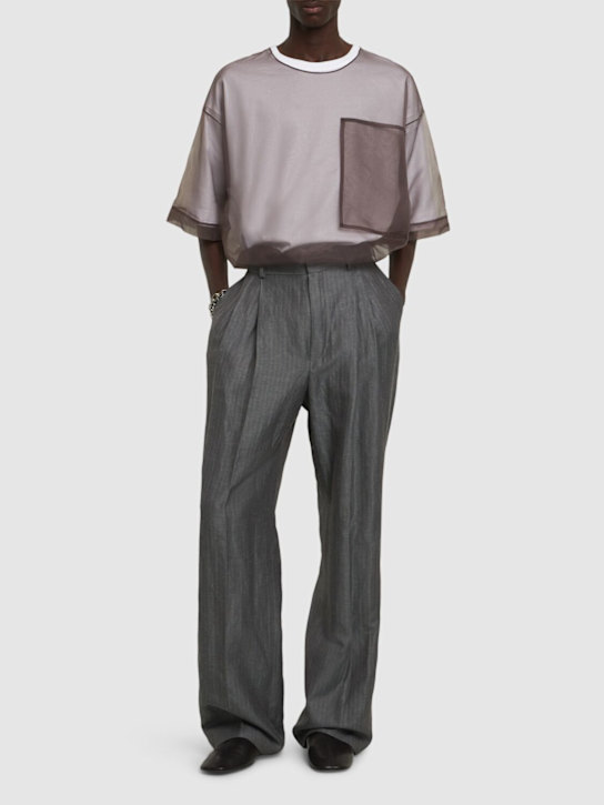 Dries Van Noten: Heaton double layer t-shirt - White - men_1 | Luisa Via Roma