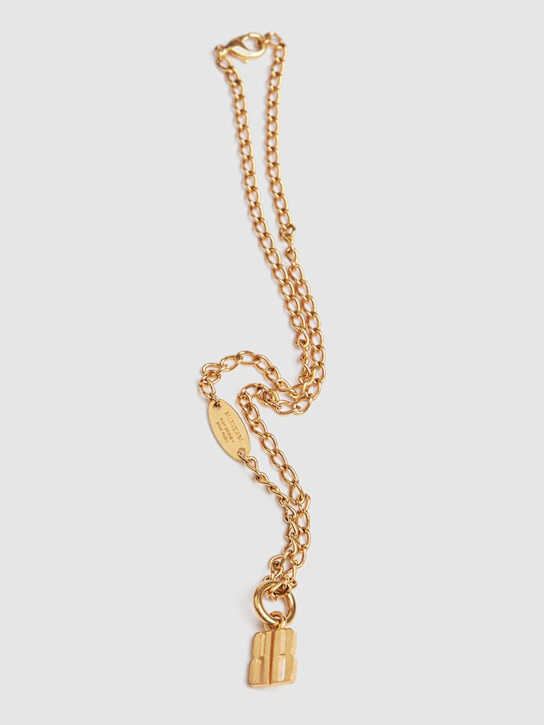 Balenciaga: Nano thin collar necklace - Gold - men_1 | Luisa Via Roma