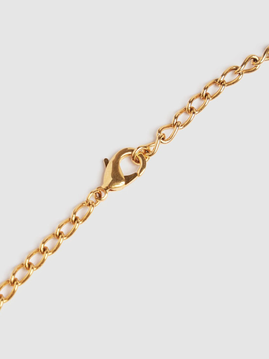 Balenciaga: Nano thin collar necklace - Gold - men_3 | Luisa Via Roma