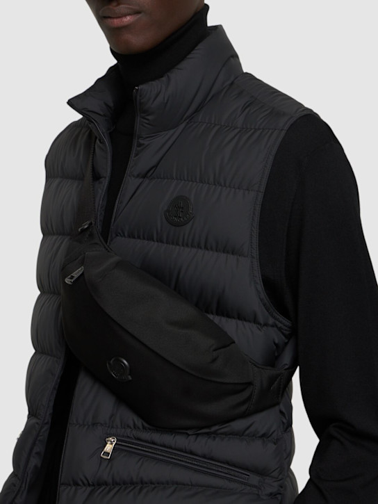 Moncler: Small Durance nylon belt bag - Black - men_1 | Luisa Via Roma