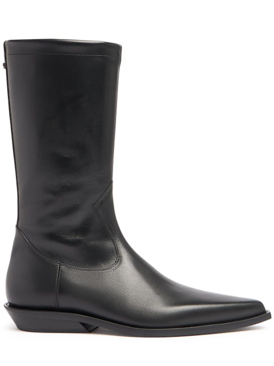 Ann Demeulemeester: Jani leather ankle boots - men_0 | Luisa Via Roma