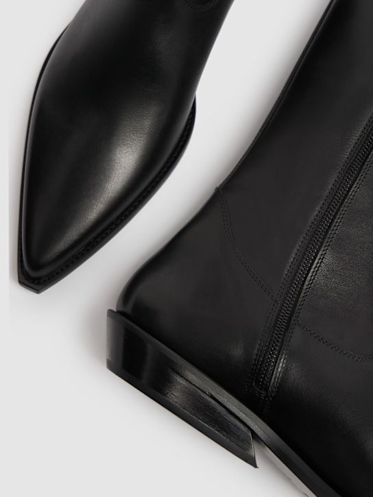 Ann Demeulemeester: Jani leather ankle boots - men_3 | Luisa Via Roma