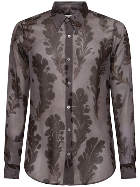 Dries Van Noten: Celdon printed shirt - men_0 | Luisa Via Roma