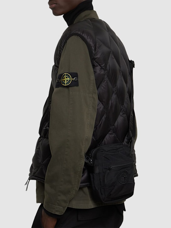 Stone Island: Crossbody logo bag - men_1 | Luisa Via Roma