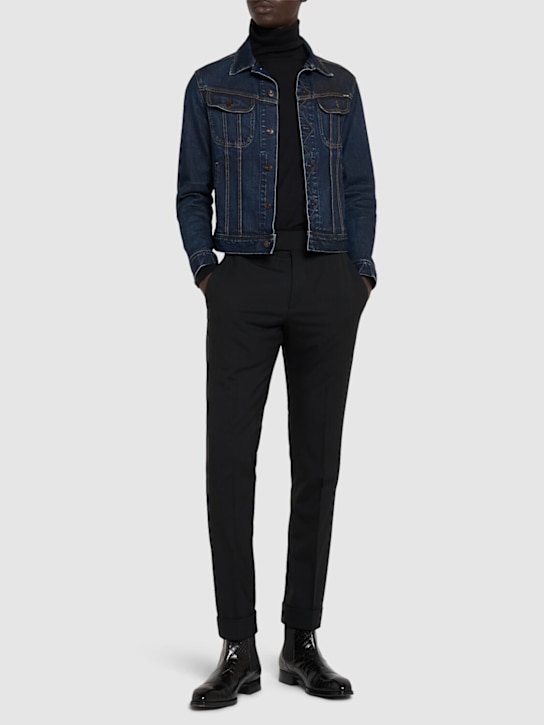 Tom Ford: Icon cotton denim jacket - men_1 | Luisa Via Roma