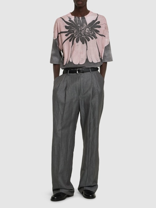 Dries Van Noten: Hen printed cotton t-shirt - men_1 | Luisa Via Roma