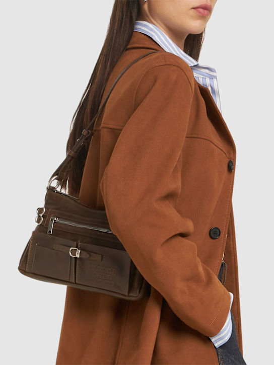 MARGESHERWOOD: Flat Pocket washed leather shoulder bag - women_1 | Luisa Via Roma