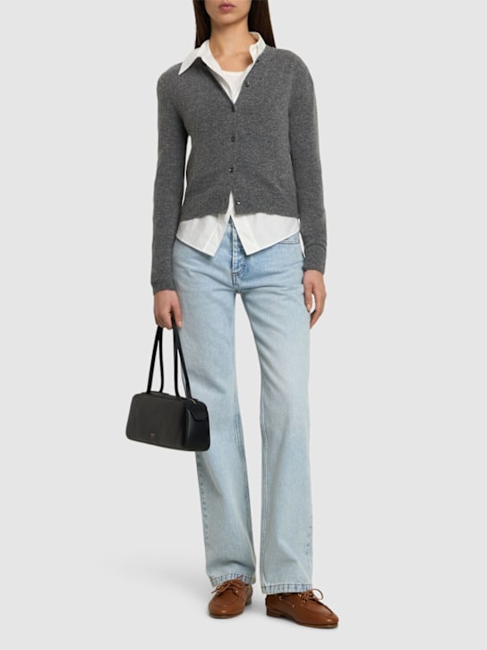Dunst: Crewneck knit cardigan - Grey - women_1 | Luisa Via Roma