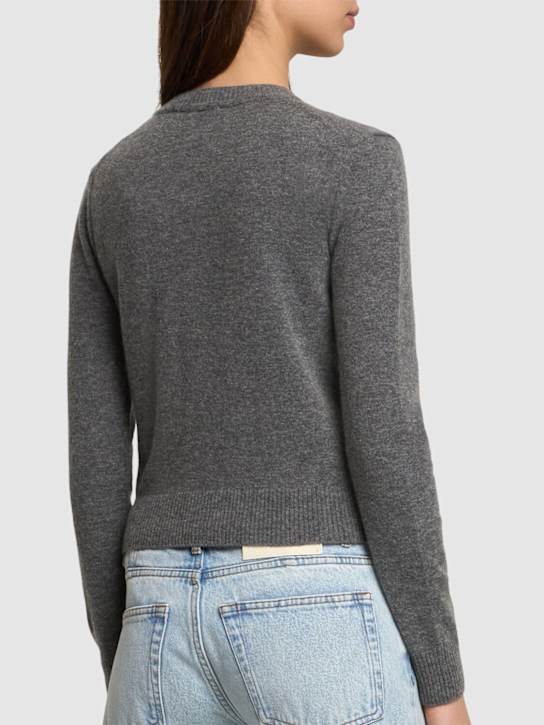 Dunst: Crewneck knit cardigan - Grey - women_2 | Luisa Via Roma