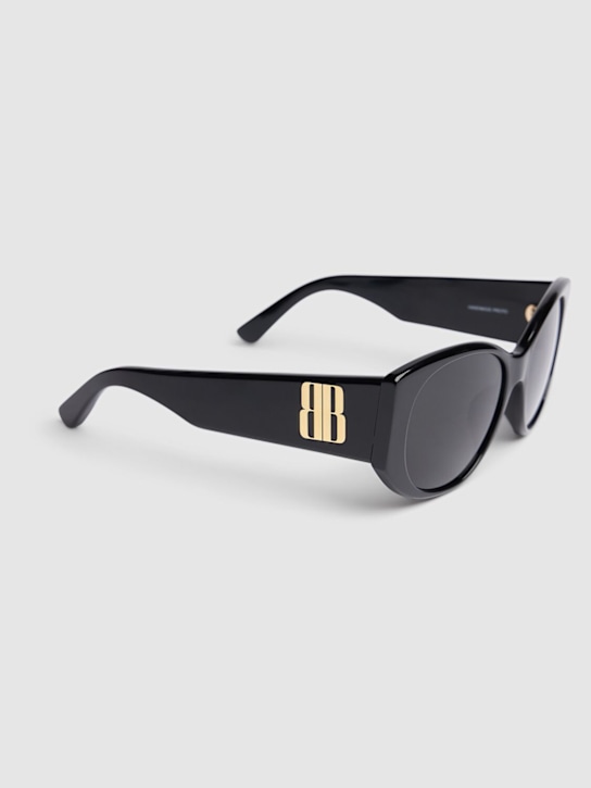 Balenciaga: BB0455S Nano round acetate sunglasses - Black - men_3 | Luisa Via Roma