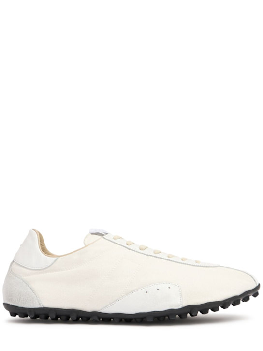 Maison Margiela: Sprinters コットンブレンドスニーカー - ホワイト/ホワイト - men_0 | Luisa Via Roma