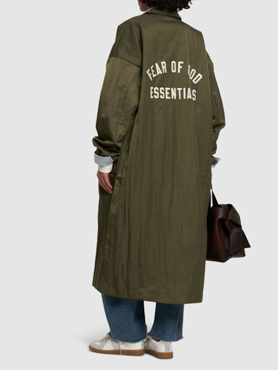 Fear of God ESSENTIALS: Textured nylon trench coat - women_1 | Luisa Via Roma