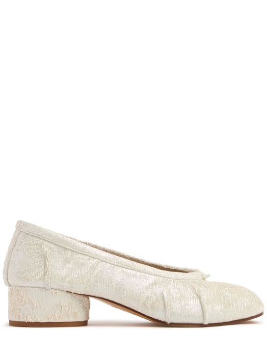 Maison Margiela: 30毫米Tabi皮革高跟鞋 - women_0 | Luisa Via Roma