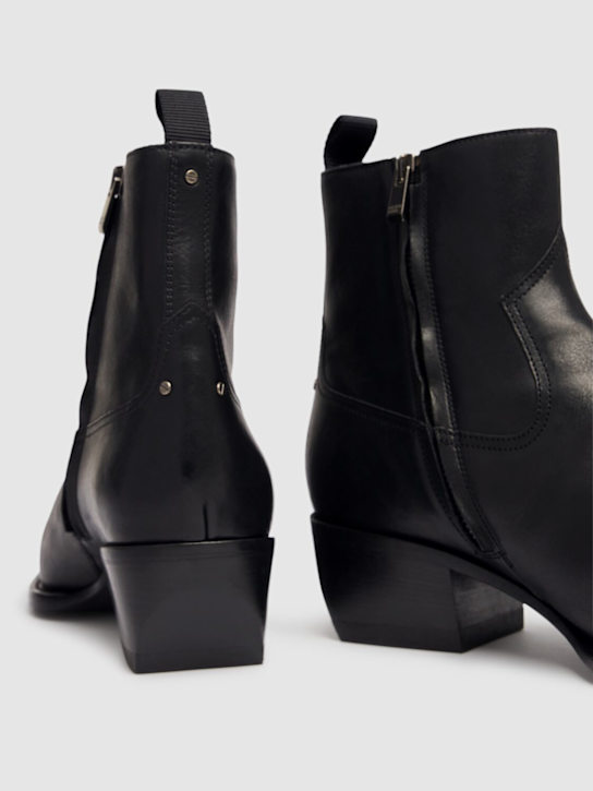 Golden Goose: Debbie leather boots - Black - men_3 | Luisa Via Roma