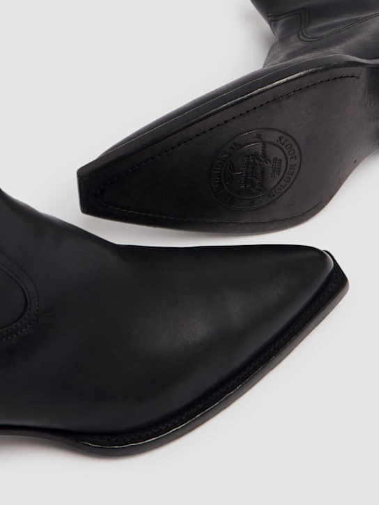Golden Goose: Debbie leather boots - Black - men_4 | Luisa Via Roma