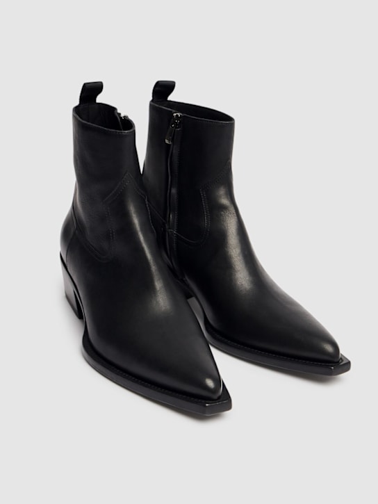 Golden Goose: Debbie leather boots - Black - men_2 | Luisa Via Roma