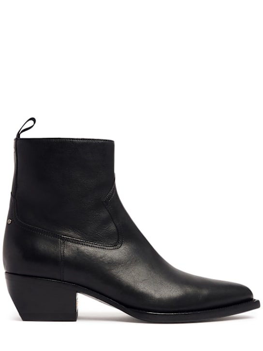 Golden Goose: Debbie leather boots - Black - men_0 | Luisa Via Roma