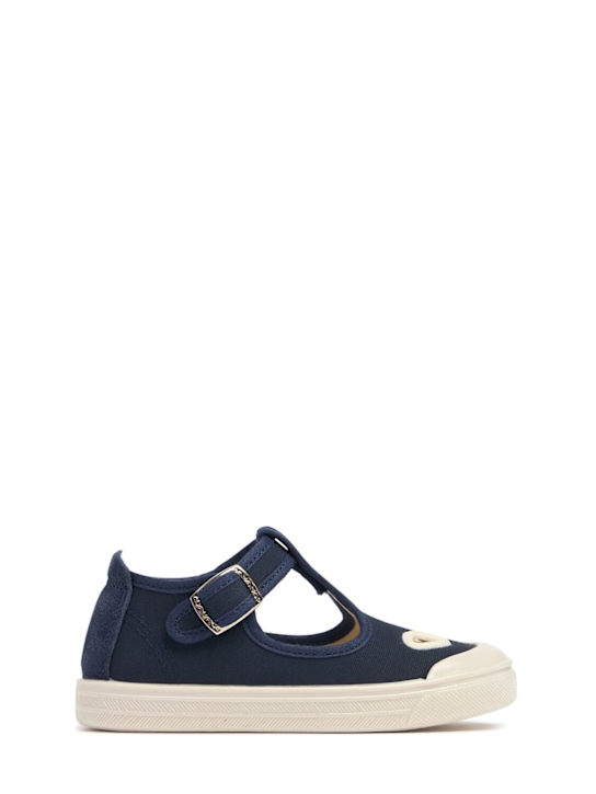 Il Gufo: Cotton canvas sandals - Blue - kids-boys_0 | Luisa Via Roma