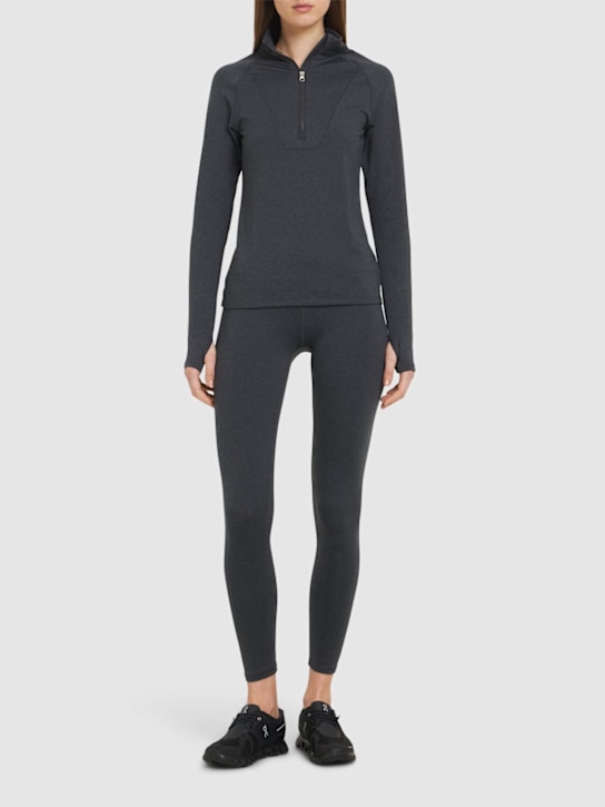 Varley: Top Always Warm con maniche lunghe e zip - Black Marl - women_1 | Luisa Via Roma