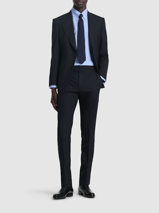 Brunello Cucinelli: Chemise boutonnée en sergé de coton - men_1 | Luisa Via Roma