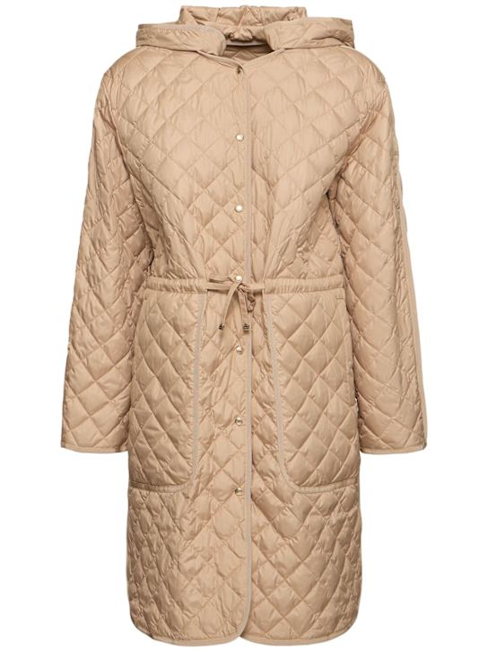 Moncler: Etelan diamond quilted tech down jacket - women_0 | Luisa Via Roma