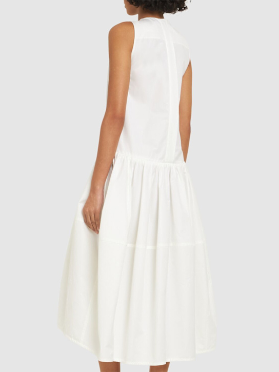 Jil Sander: Cotton poplin midi dress - White - women_2 | Luisa Via Roma