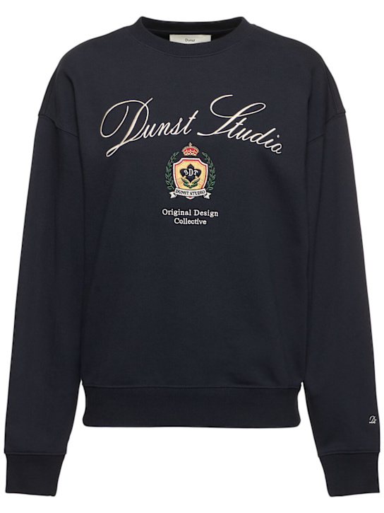 Dunst: Classic logo unisex sweatshirt - French Navy - women_0 | Luisa Via Roma