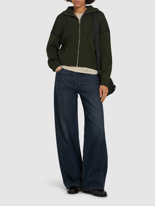 Varley: Carmen rib knit zip sweater - women_1 | Luisa Via Roma