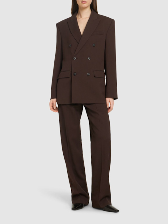 Wardrobe.nyc: Wool double breasted blazer - women_1 | Luisa Via Roma