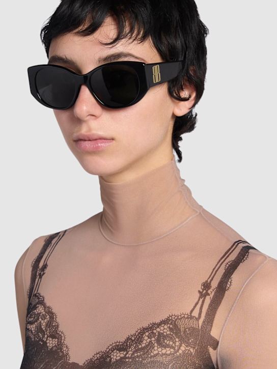 Balenciaga: BB0455S Nano round acetate sunglasses - Black - men_1 | Luisa Via Roma