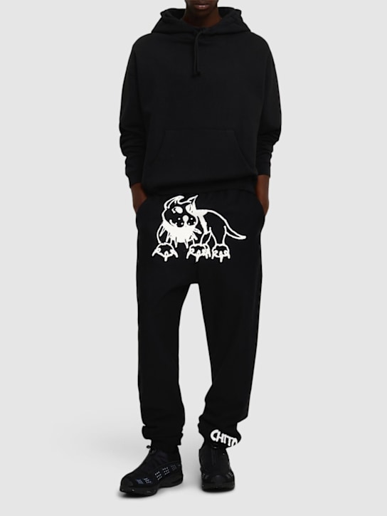 CHITO: Guard Pup sweatpants - Black - men_1 | Luisa Via Roma