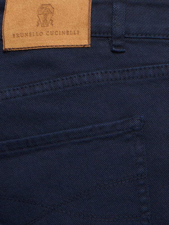 Brunello Cucinelli: Bull denim pants - Navy - men_4 | Luisa Via Roma
