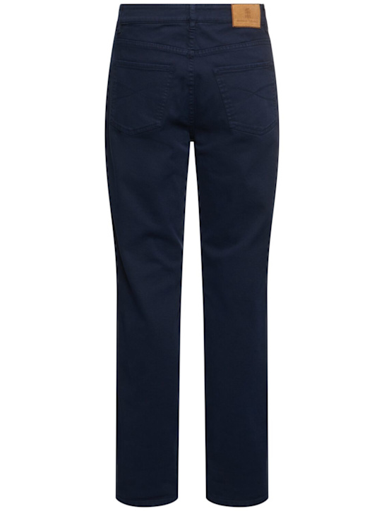 Brunello Cucinelli: Bull denim pants - Navy - men_3 | Luisa Via Roma
