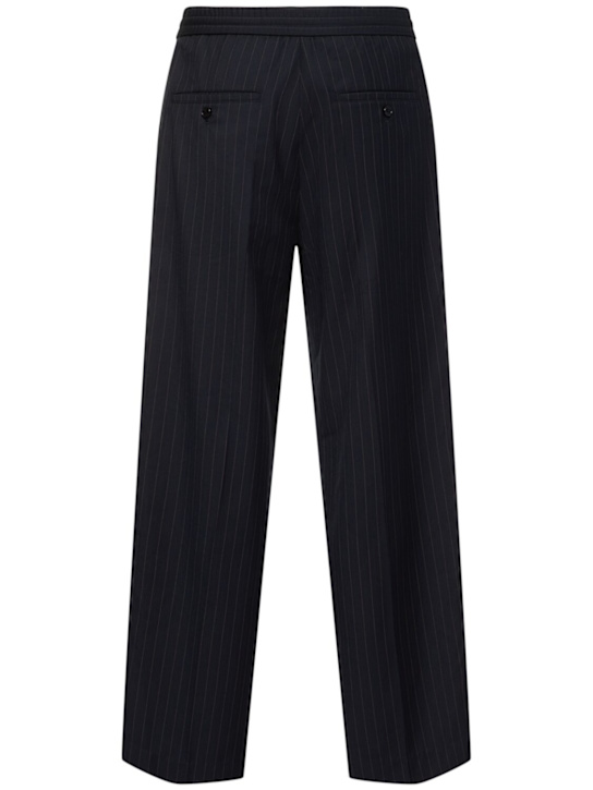 Dunst: Lounge poly blend pants - Navy Stripe - men_3 | Luisa Via Roma