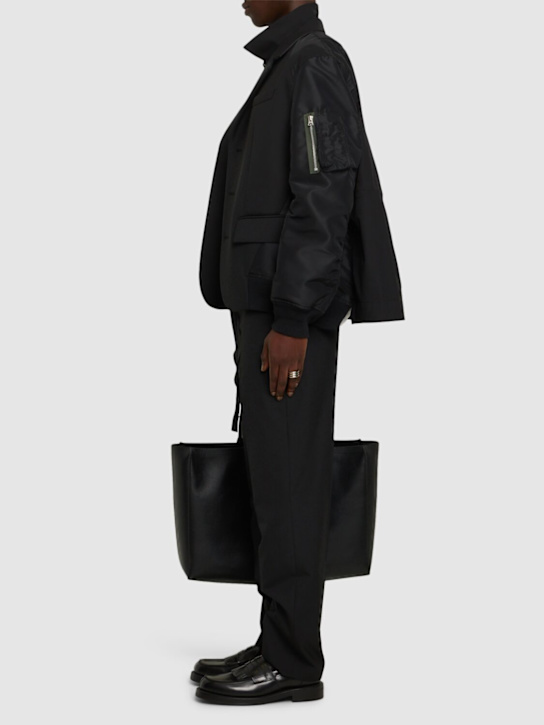 Sacai: Bonded suiting jacket - men_1 | Luisa Via Roma